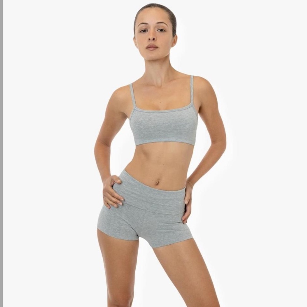Los Angeles Apparel Gray garment dye basic bralette Size XS